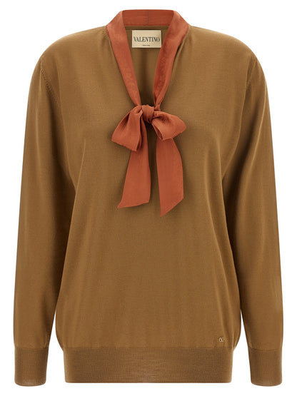 Valentino Garavani Brown Cashmere Cardigan