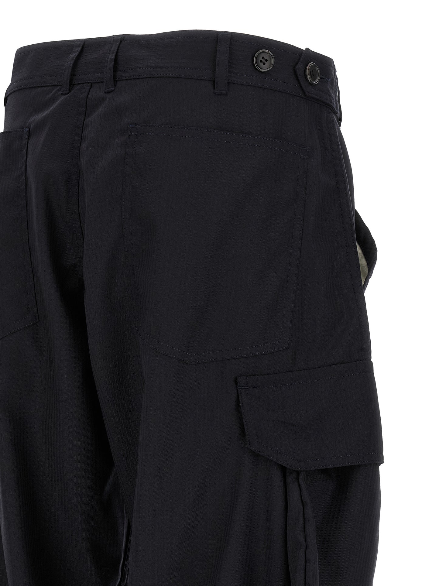 Comme Des Garçons Blue Polyester Cargo Pants
