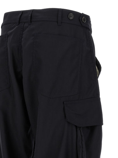 Comme Des Garçons Blue Polyester Cargo Pants