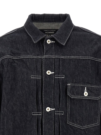 Comme Des Garçons Blue Cotton Denim Jacket