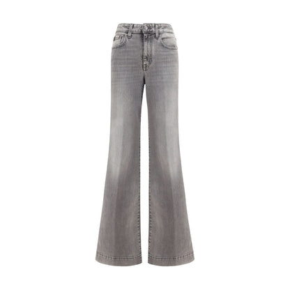 Jacob Cohen Gray Cotton Flared Jeans