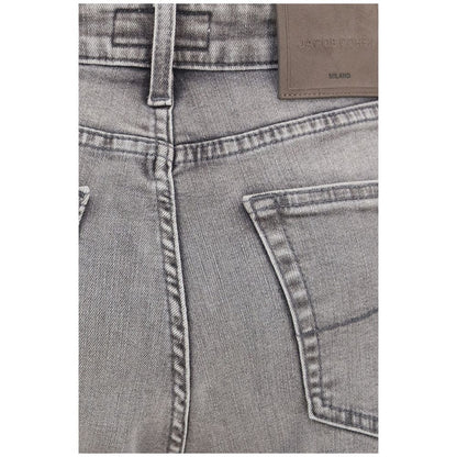 Jacob Cohen Gray Cotton Flared Jeans