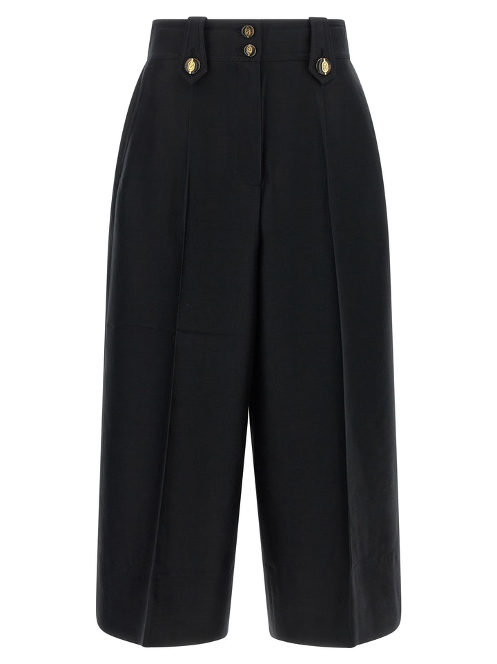 Zimmermann Black Wool Cropped Pants