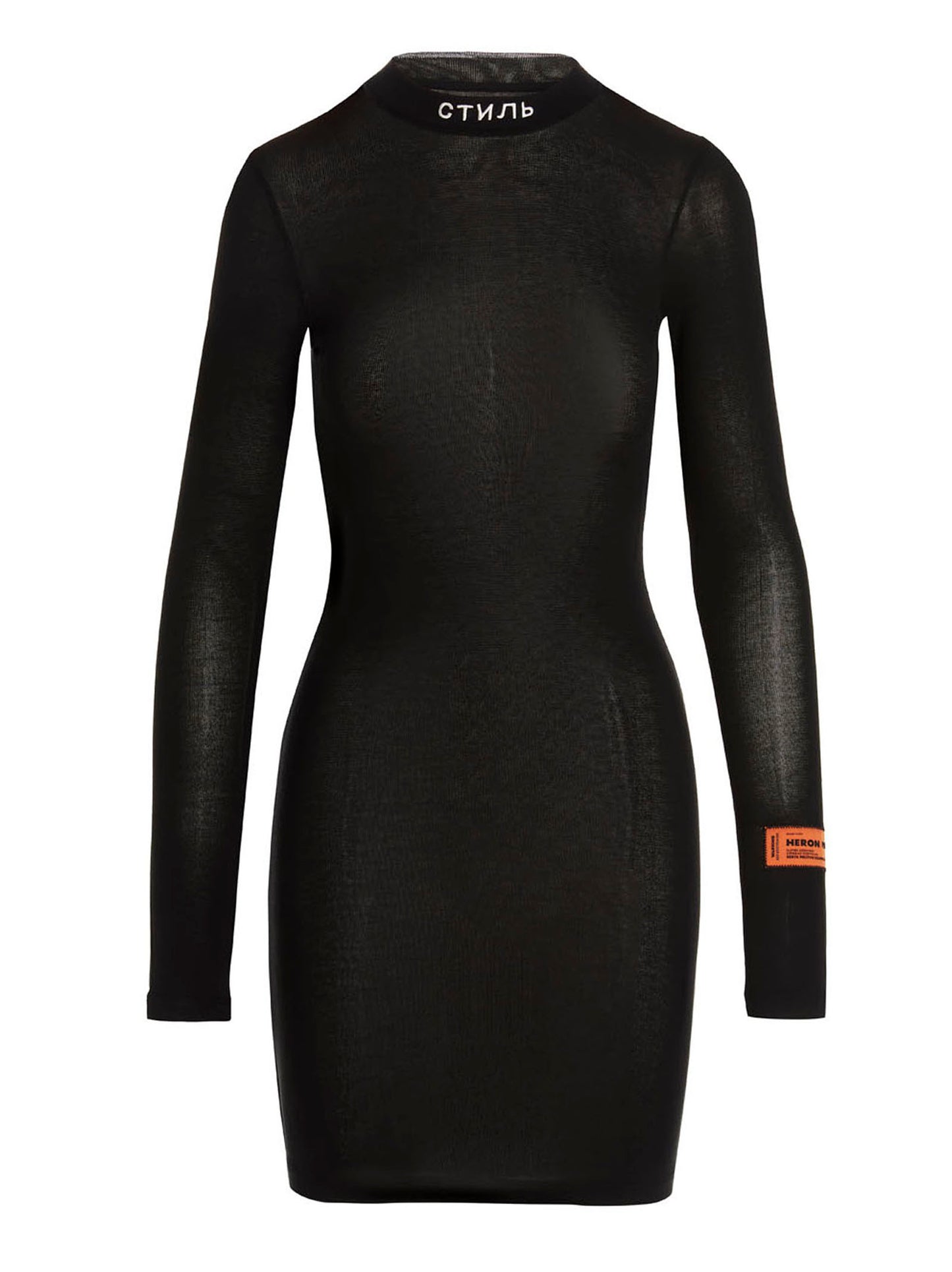 Heron Preston Black Polyester Short Dress
