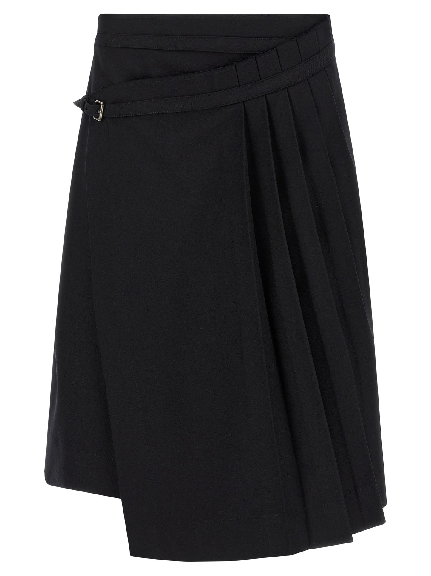 Dries Van Noten Black Wool Long Skirt