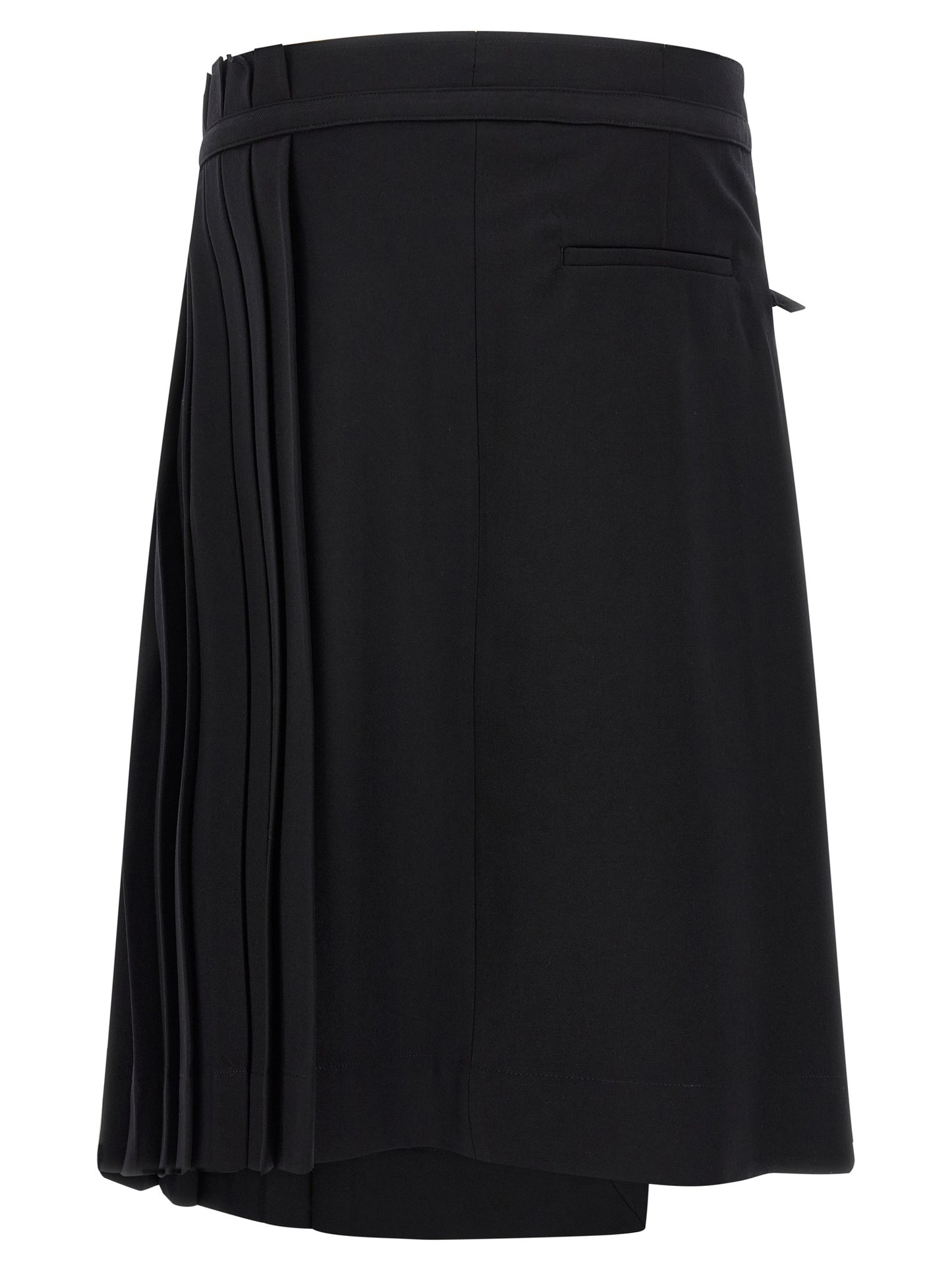 Dries Van Noten Black Wool Long Skirt