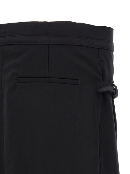 Dries Van Noten Black Wool Long Skirt