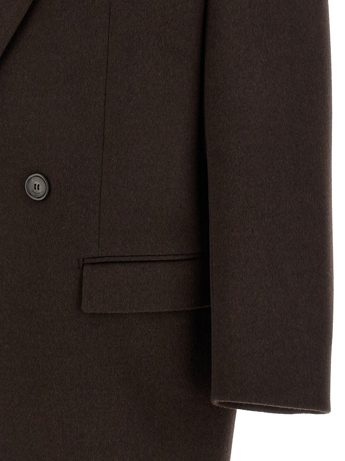 Saint Laurent Brown Wool Coat