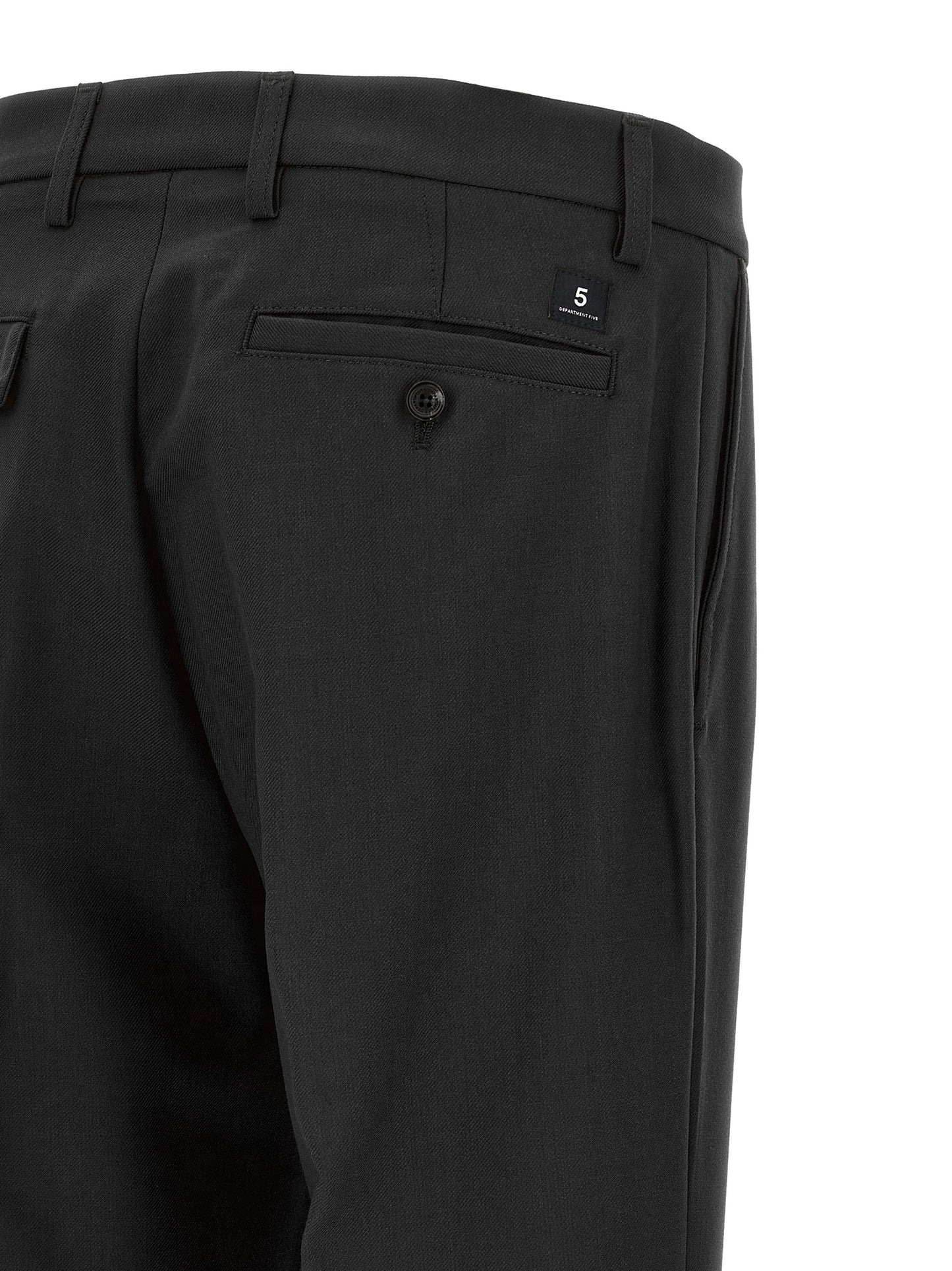 Department 5 Black Polyester Chino Pants
