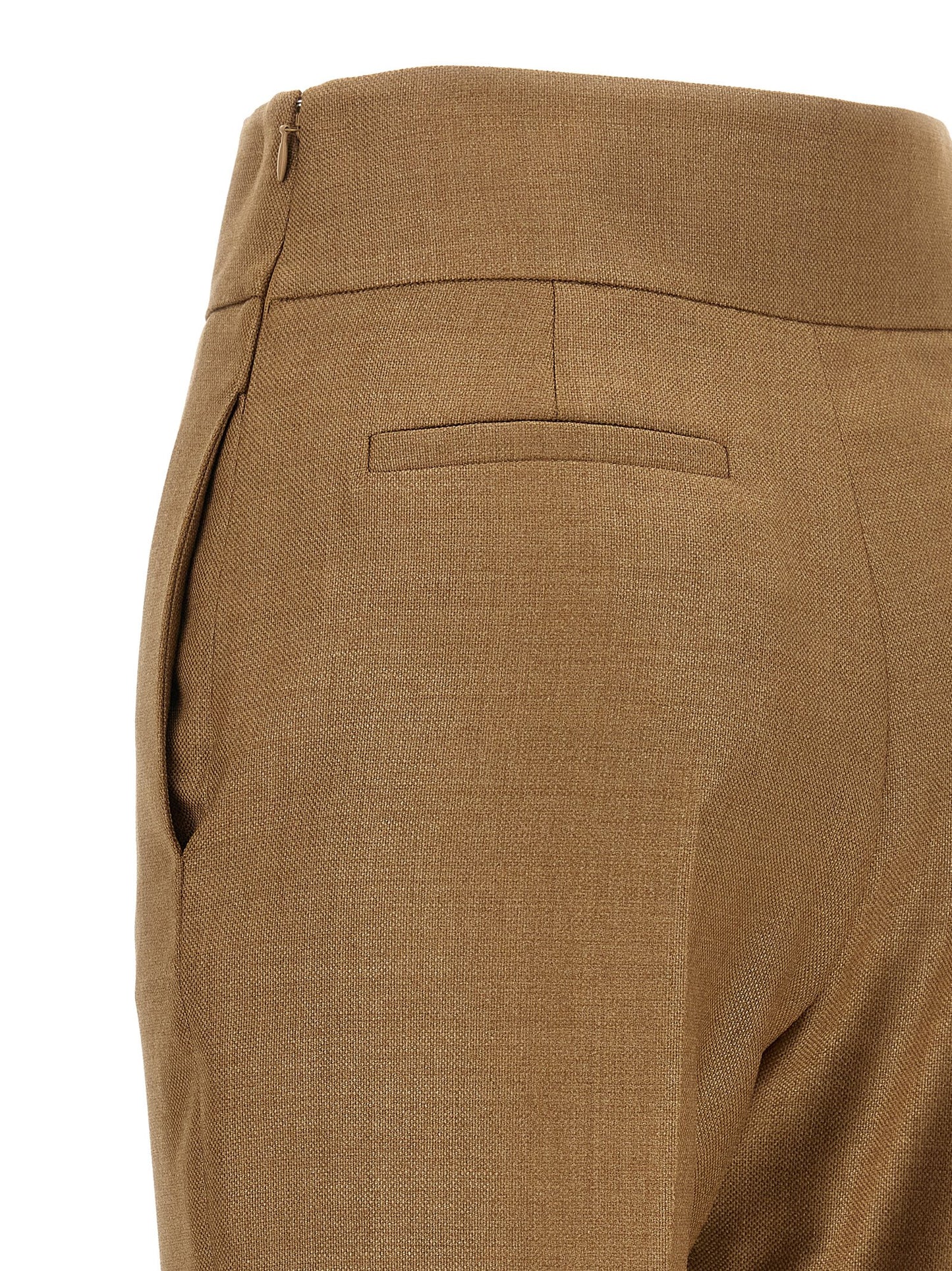 Valentino Garavani Beige Virgin Wool Dress Pants