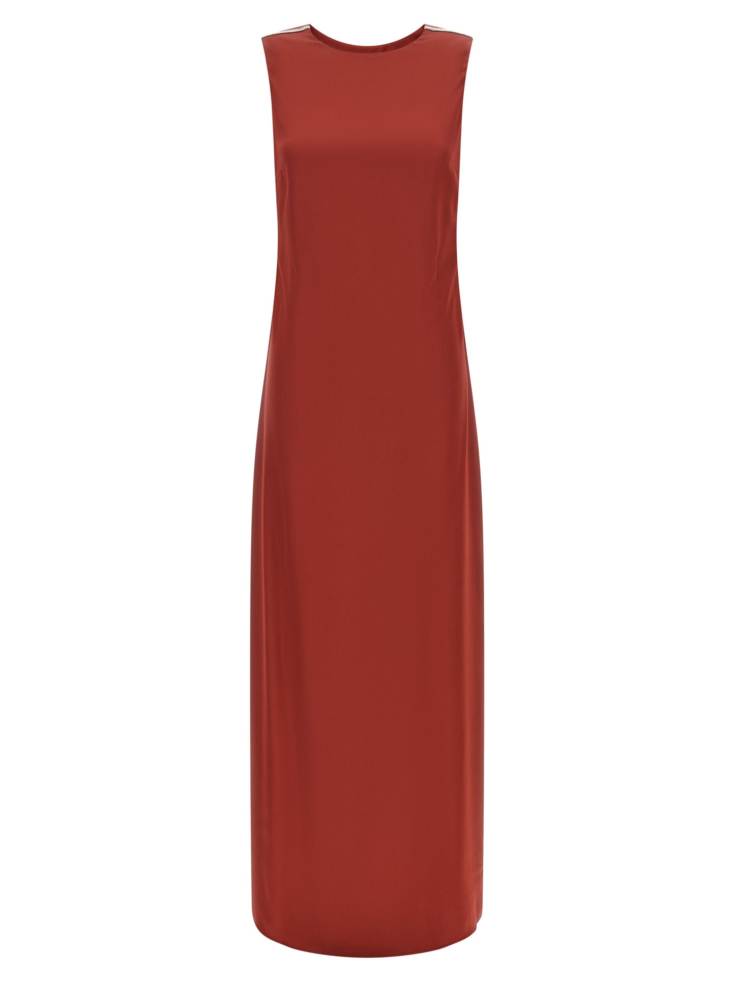 Peserico Red Viscose Long Dress