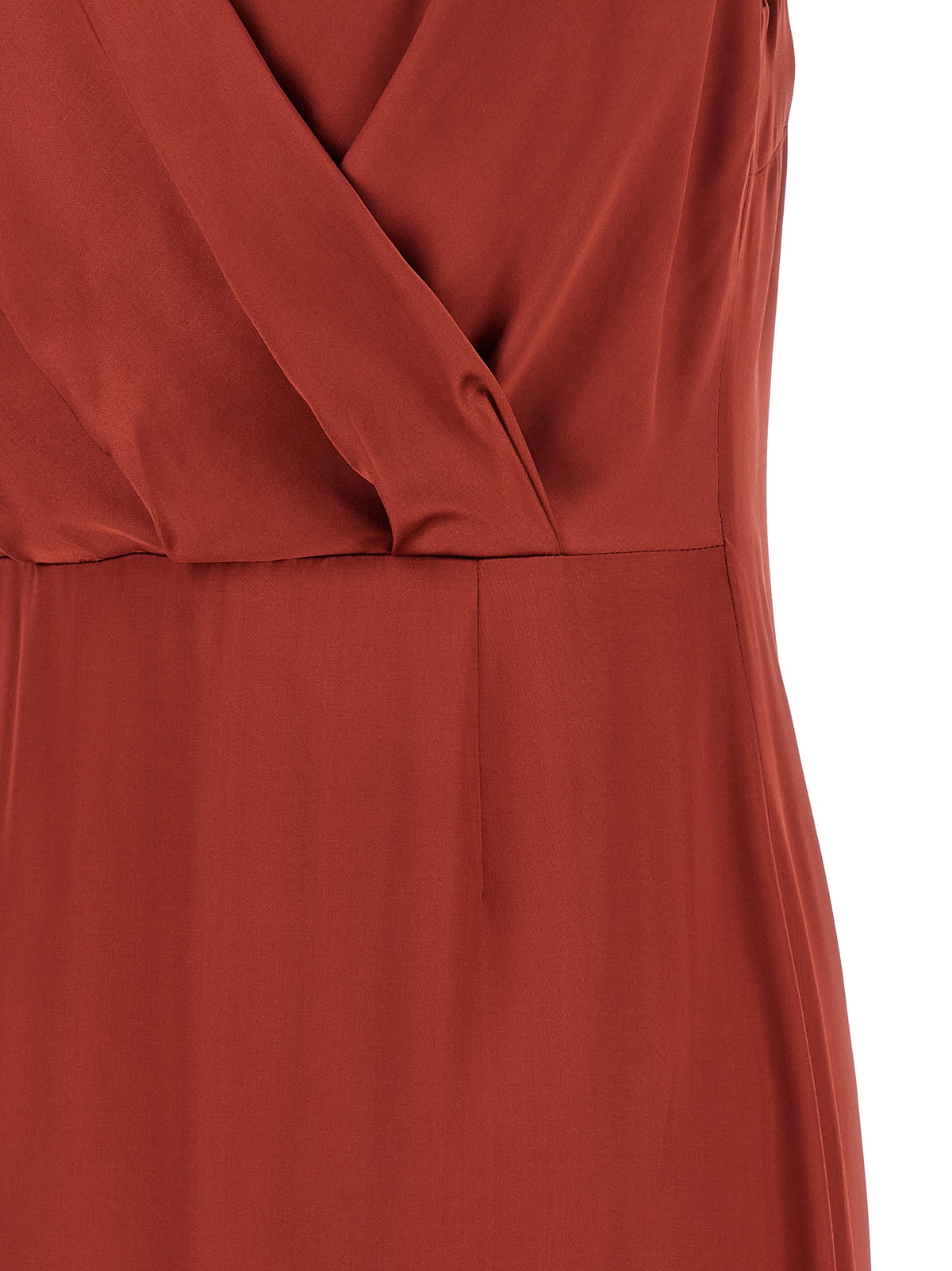 Peserico Red Viscose Long Dress