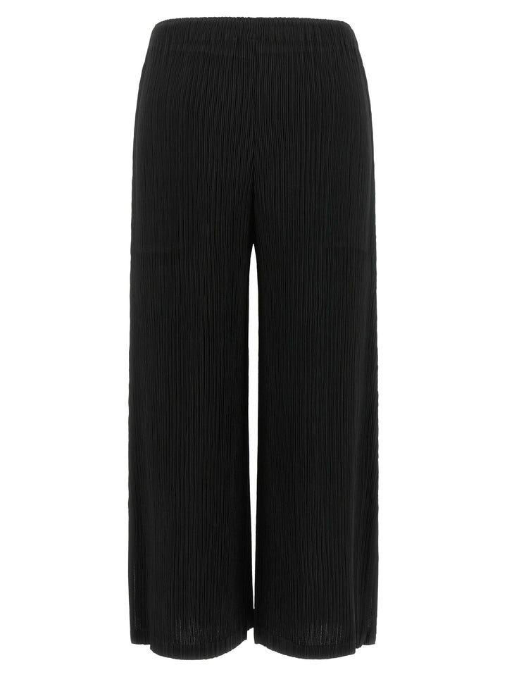 Issey Miyake Black Polyester Casual Pants