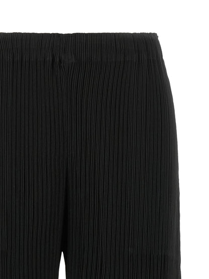 Issey Miyake Black Polyester Casual Pants