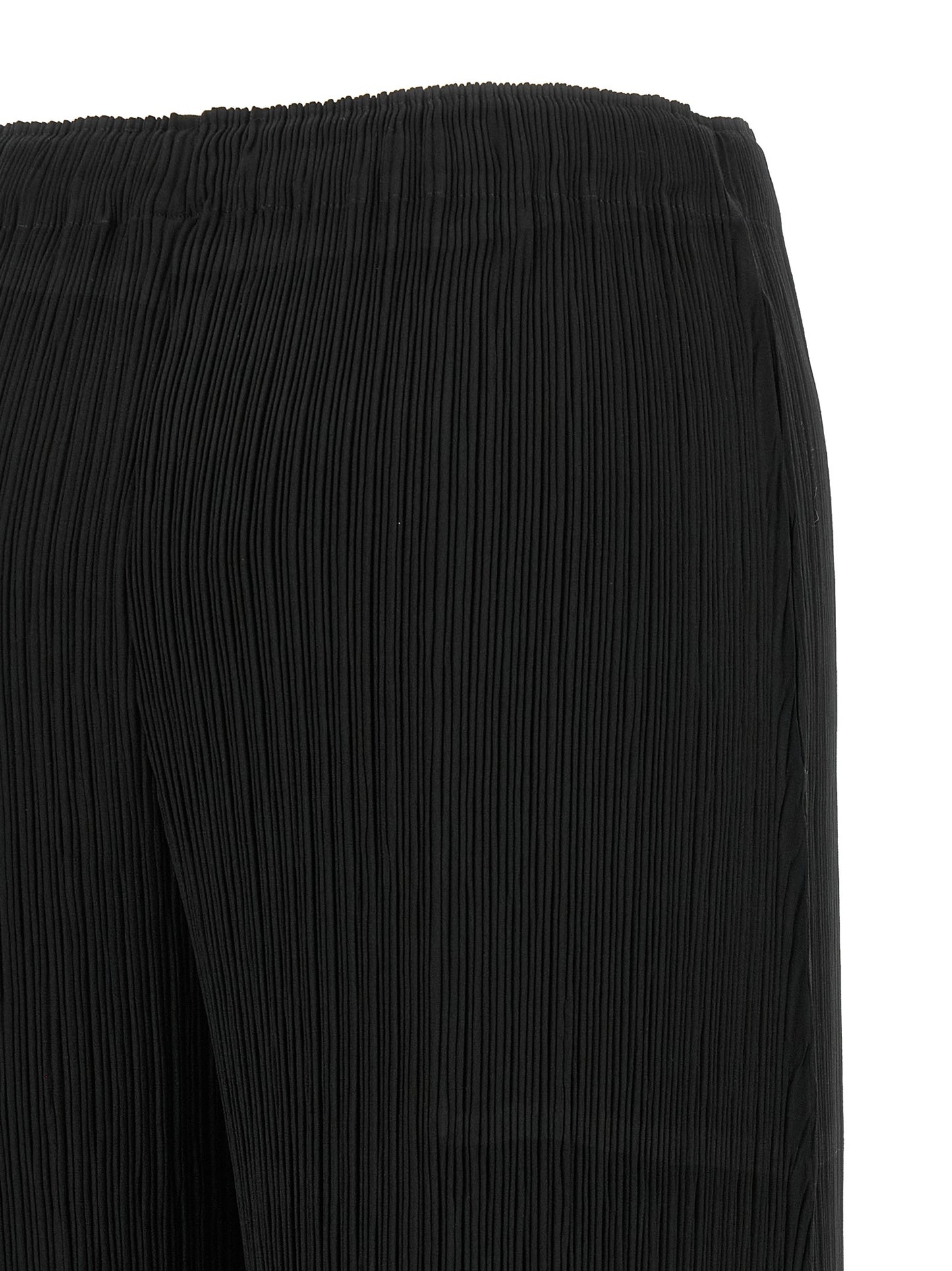 Issey Miyake Black Polyester Casual Pants