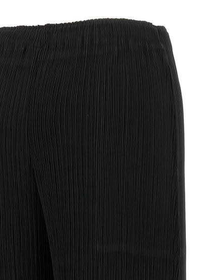 Issey Miyake Black Polyester Casual Pants