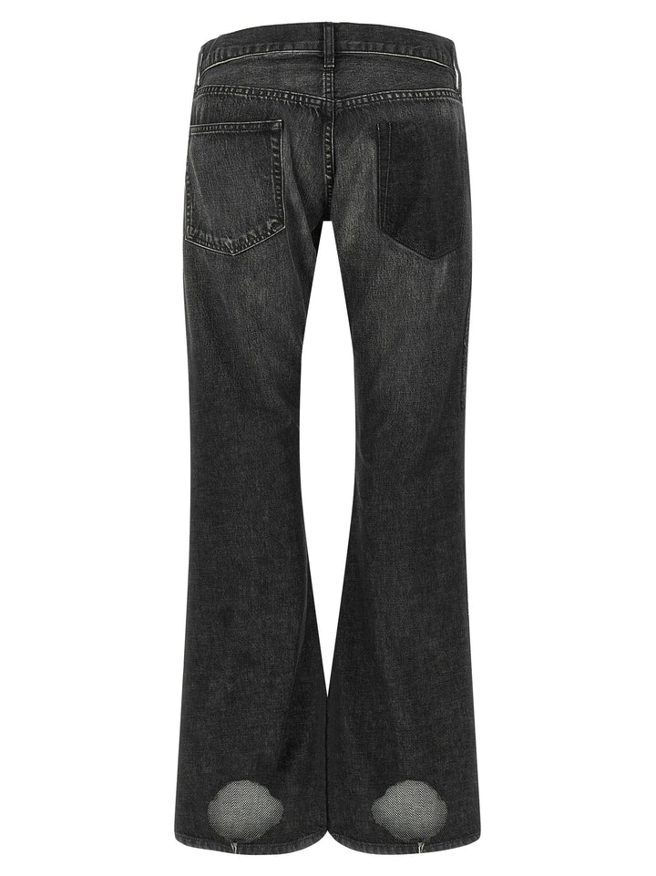 Junya Watanabe Black Cotton Flared Jeans
