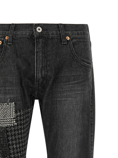 Junya Watanabe Black Cotton Flared Jeans
