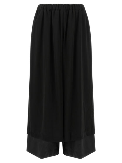 Comme Des Garçons Black Wool Casual Pants