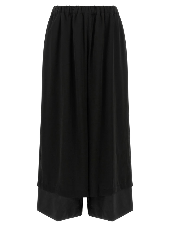 Comme Des Garçons Black Wool Casual Pants