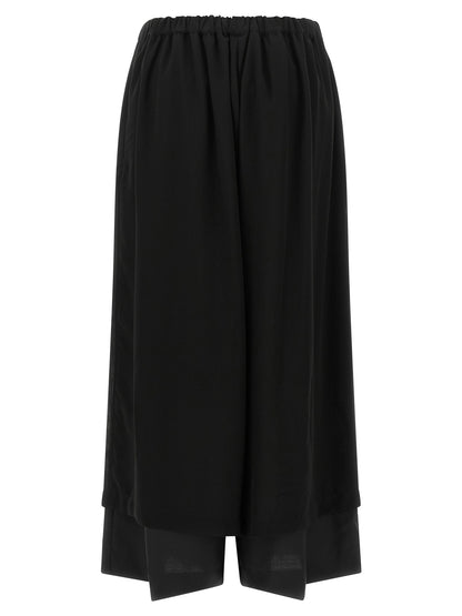 Comme Des Garçons Black Wool Casual Pants