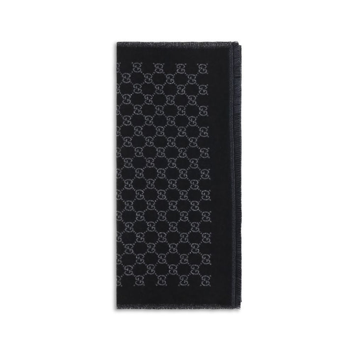 Gucci Black Wool Oves Aries Foulard