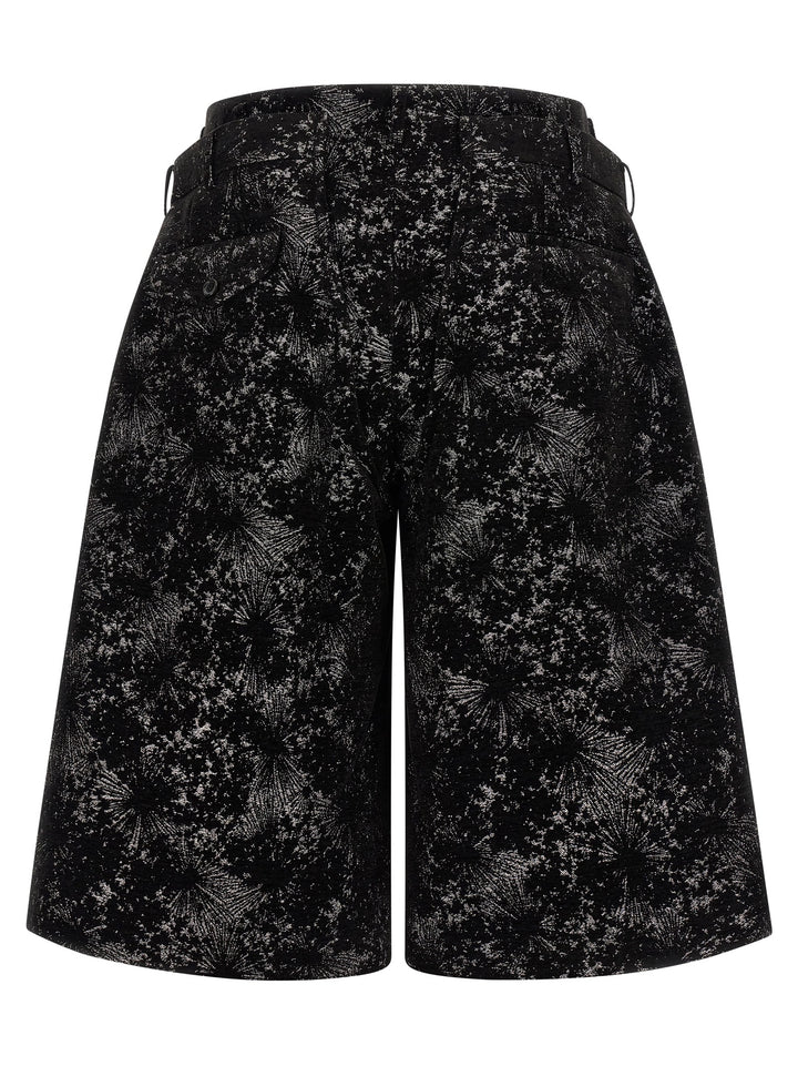 Comme Des Garçons Black Polyester Bermuda Shorts