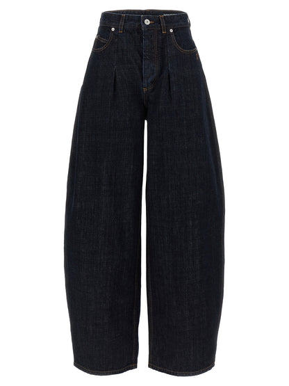 Jacquemus Blue Cotton High-Waisted Jean