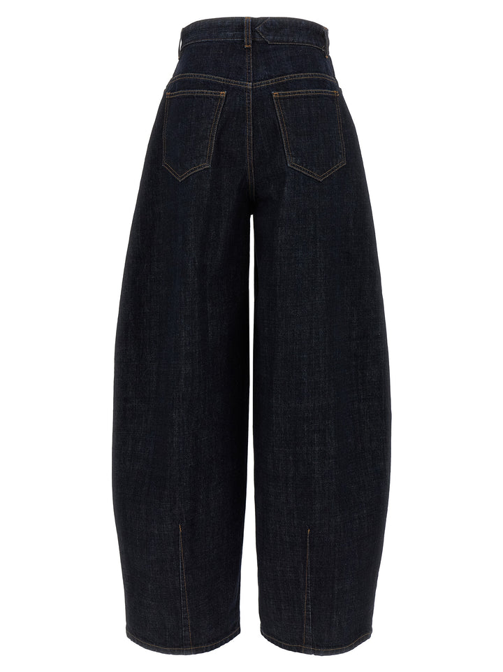 Jacquemus Blue Cotton High-Waisted Jean