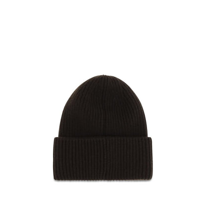 Moncler Brown Wool Oves Aries Beanie