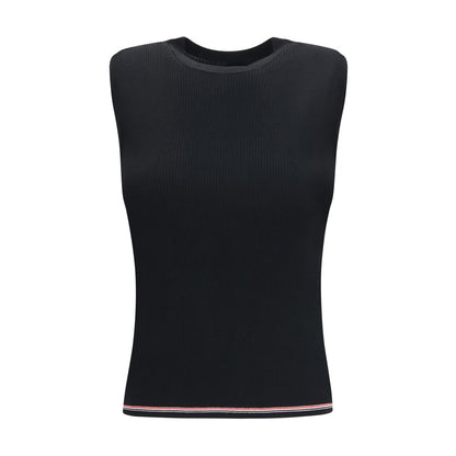Thom Browne Black Wool Oves Aries Sleeveles T-Shirt