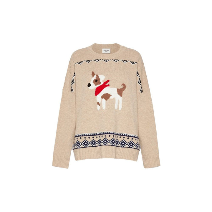 Max Mara Beige Virgin Wool Sweatshirt