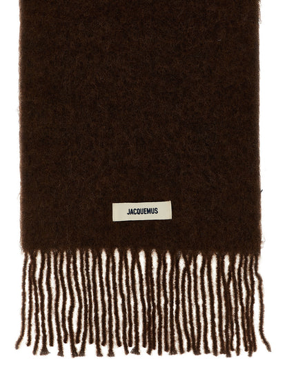 Jacquemus Brown Alpaca Leather Foulard