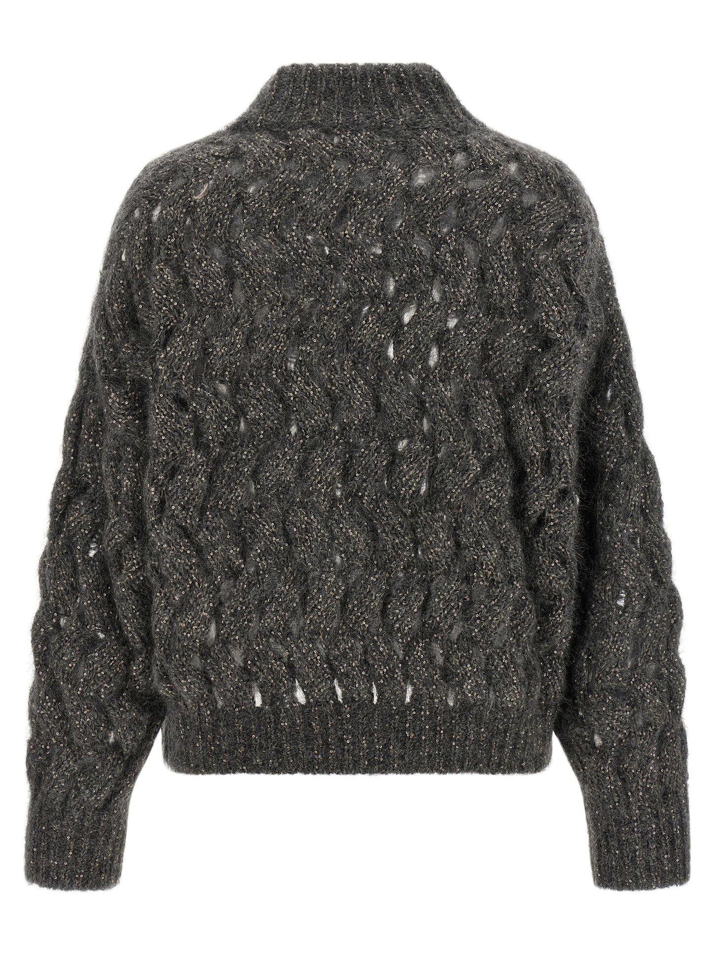 Brunello Cucinelli Gray Wool Cardigan