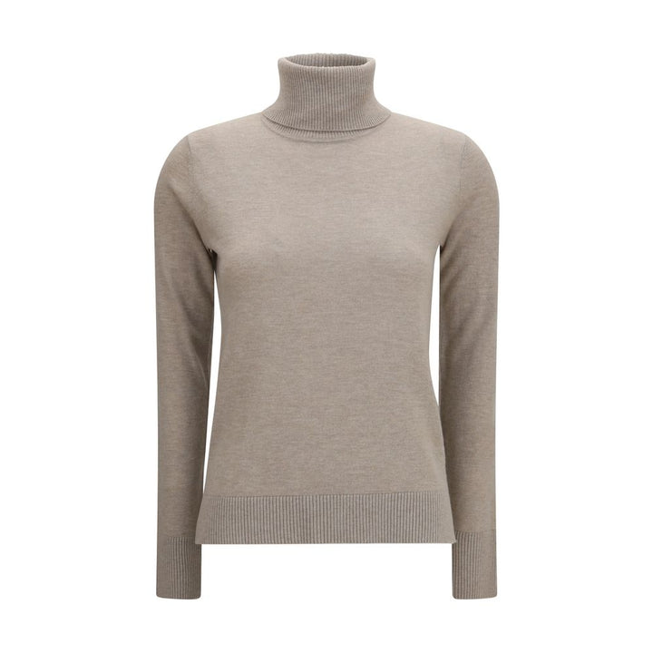 'S Max Mara Beige Wool Oves Aries Turtleneck