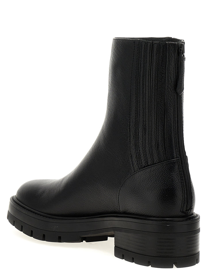 Aquazzura Black Calfskin Ankle Boots