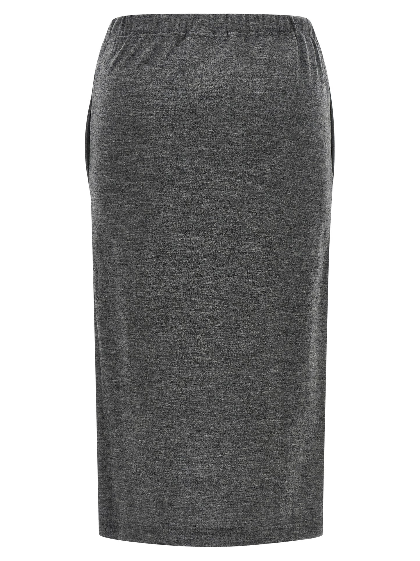 Junya Watanabe Gray Wool Midi Skirt