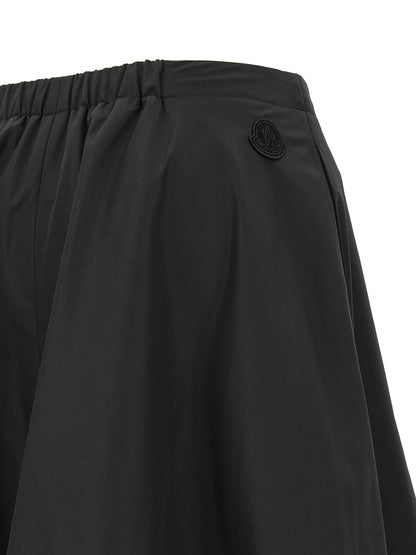 Moncler Black Polyester Midi Skirt