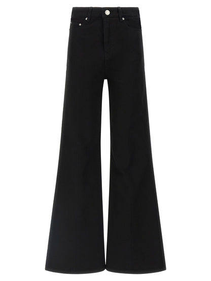 Ami Paris Black Cotton Flared Jeans