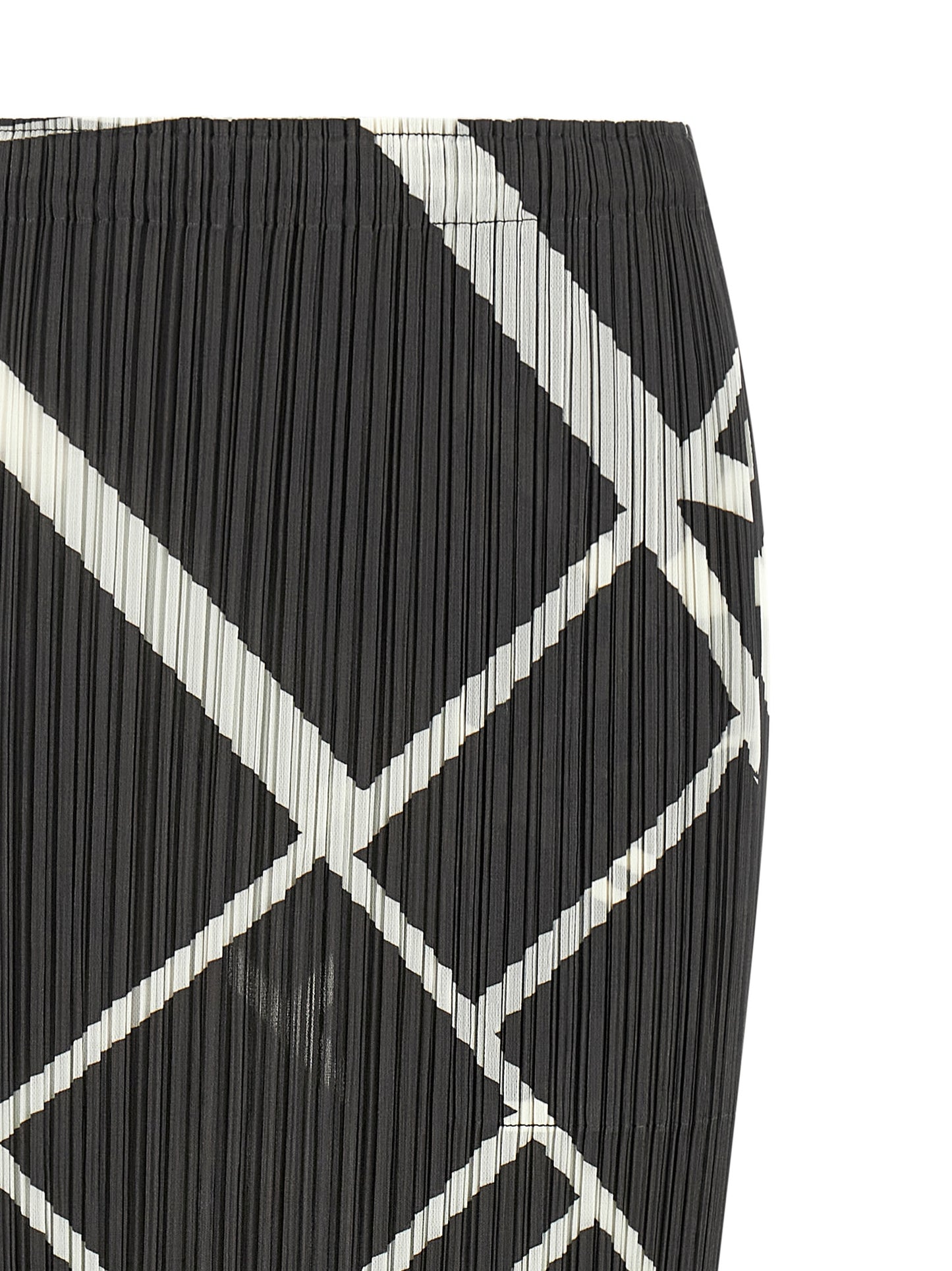 PLEATS PLEASE ISSEY MIYAKE Gray Polyester Mini Skirt