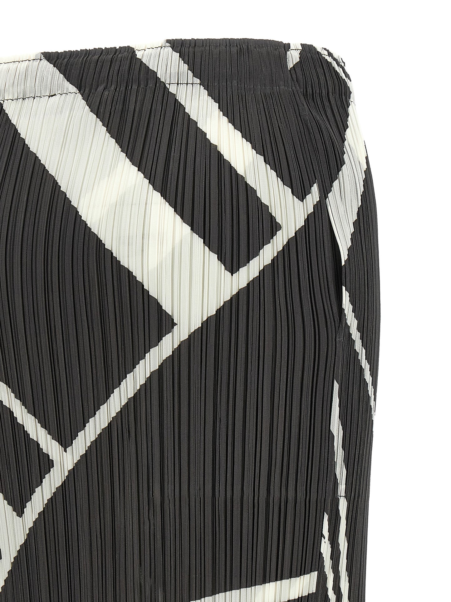 PLEATS PLEASE ISSEY MIYAKE Gray Polyester Mini Skirt