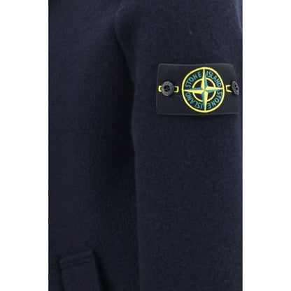 Stone Island Blue Wool Oves Aries Jacket
