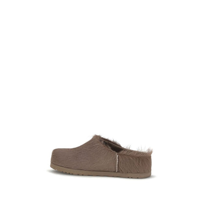 UGG Brown Nubuc Leather Clogs