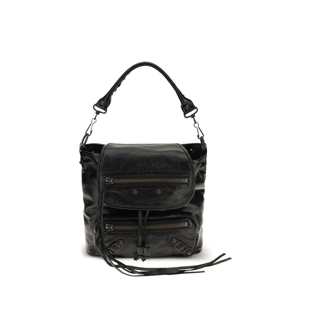 Balenciaga Black Lamb Ovis Aries Backpack