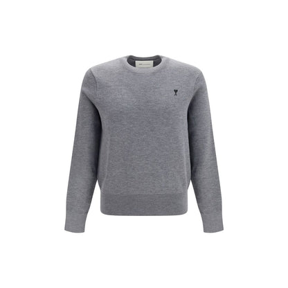 Ami Paris Gray Wool Oves Aries Sweatshirt