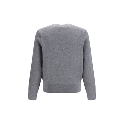 Ami Paris Gray Wool Oves Aries Sweatshirt