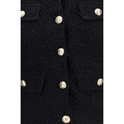 Balmain Black Viscose Shell Jacket