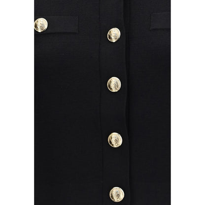 Balmain Black Viscose Cardigan
