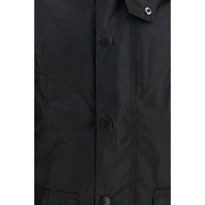 Barbour Black Cotton Full-Length Jacket