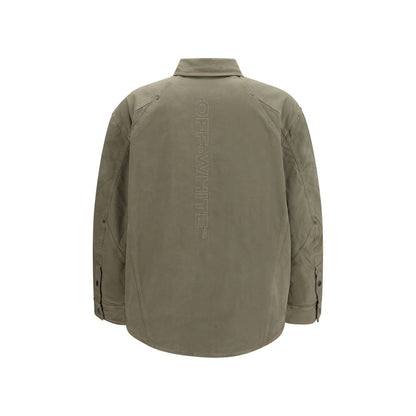 Off-White Bicolor Cotton Shell Jacket